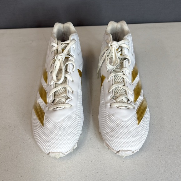 Men’s Adidas Adizero Impact 2 Molded Football Cleats Gold /White Size 12 EUC - Picture 2 of 7